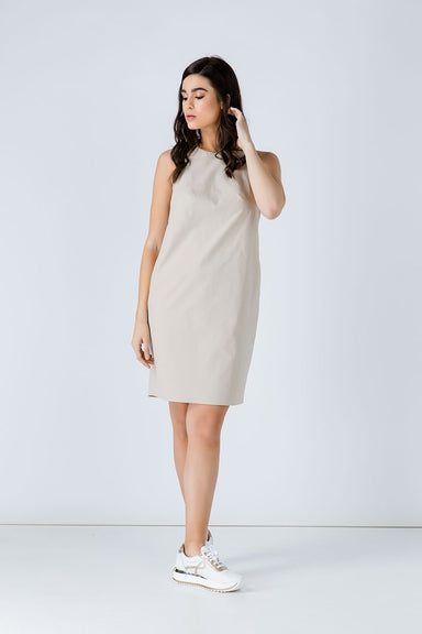 Sand Colour Cotton Sack Dress
