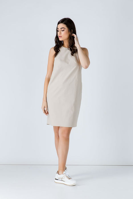 Sand Colour Cotton Sack Dress