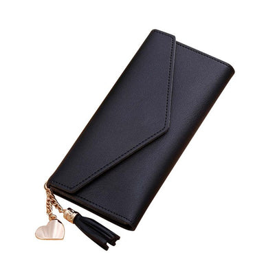 Fashion Women Wallets Simple Long Wallet Tassel