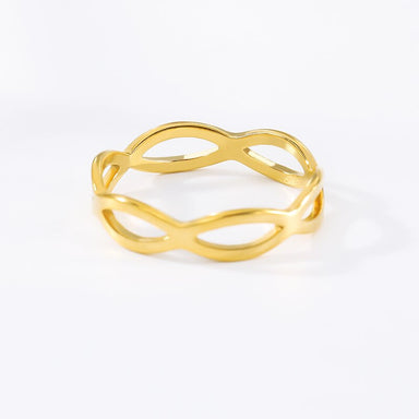 Minimal Infinity Ring Women Stainless Steel