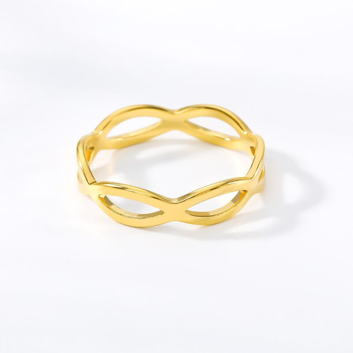 Minimal Infinity Ring Women Stainless Steel