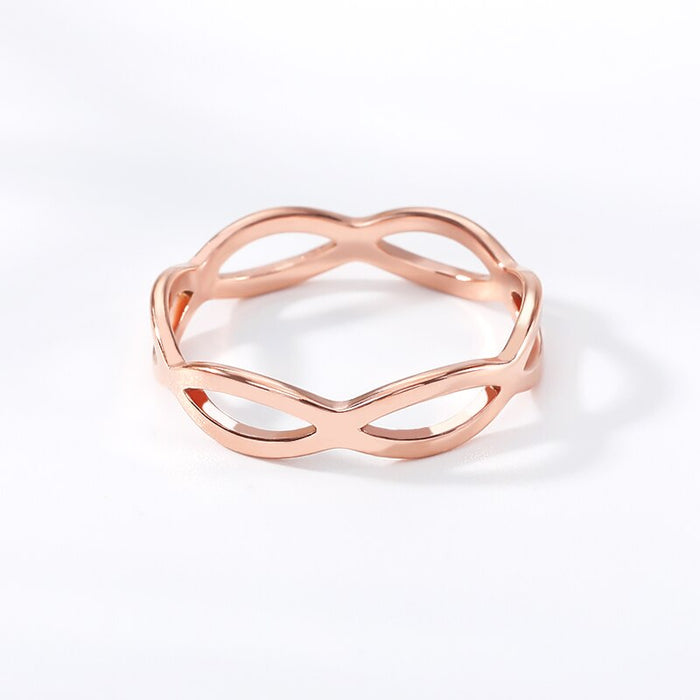 Minimal Infinity Ring Women Stainless Steel