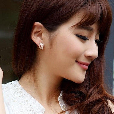 Rose Gold studded Personality Stud