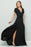 FLOWY MAXI WRAP DRESS - Black