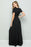FLOWY MAXI WRAP DRESS - Black