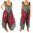 Burgundy Elephant Boho Hippie Jumpsuit Rompers