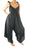Solid Black Boho Hippie Jumpsuit Rompers