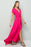 FLOWY MAXI WRAP DRESS - Hot Pink