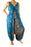 Teal Mandala Boho Hippie Jumpsuit Rompers