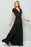 FLOWY MAXI WRAP DRESS - Black
