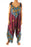 Burgundy Elephant Boho Hippie Jumpsuit Rompers