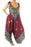 Burgundy Elephant Boho Hippie Jumpsuit Rompers