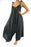 Solid Black Boho Hippie Jumpsuit Rompers