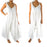 Solid White Boho Hippie Jumpsuit Rompers