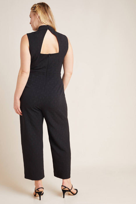 Charley Black  Mock Neck Jumpsuit Petites and Plus Sizes