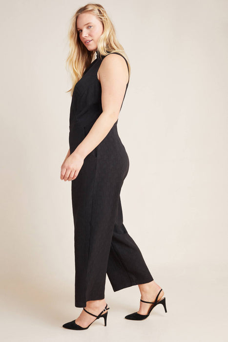 Charley Black  Mock Neck Jumpsuit Petites and Plus Sizes