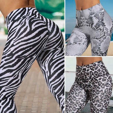 Elastic Animal Skin Sports Leggings
