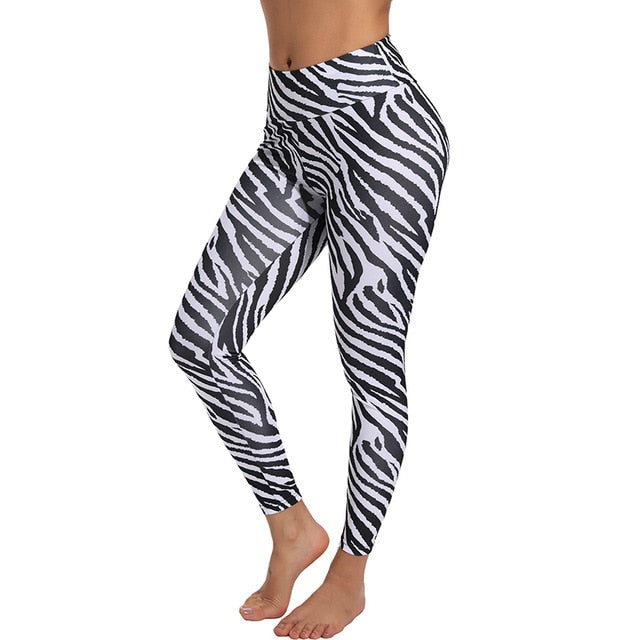 Elastic Animal Skin Sports Leggings