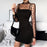 Black Dot Print Sleeve Sexy Party Dress