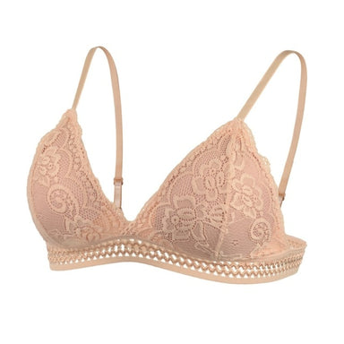Deep V Lace Wireless Push Up Bra