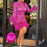 Feather Winter Long Sleeve Party Dress