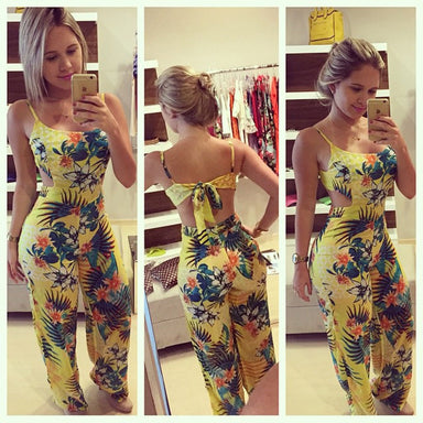 Ladies Fit and Flare Floral Jumpsuits