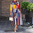 Print A-Line Color Block Dress