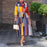 Print A-Line Color Block Dress