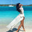 Summer Dot print White Beach Cover up dress