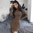 Hot Turtleneck Long Sleeve Skinny Dress