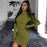 Hot Turtleneck Long Sleeve Skinny Dress