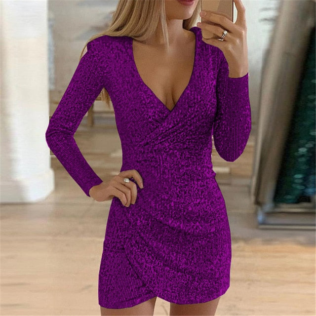 Sexy Sequin Dresses Bodycon Party Dress