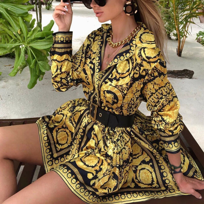 A-Line Sexy V-neck Swing Short Mini Dress