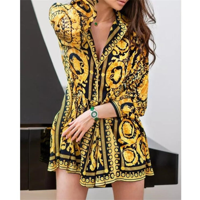 A-Line Sexy V-neck Swing Short Mini Dress