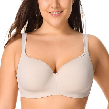 Full-Coverage Balconette Big Size T-Shirt Bra Blue Blown Pink