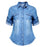 Retro Blue Jean Soft Denim Blouse