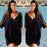 Plus Size Women V-Neck Hollow Out Swimwear