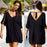 Plus Size Women V-Neck Hollow Out Swimwear