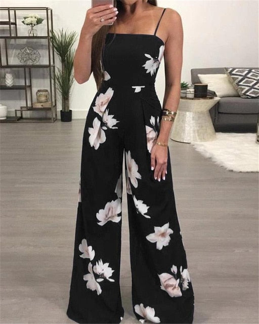 Elegant Sleevless Strap Playsuit Romper Jumpsuit