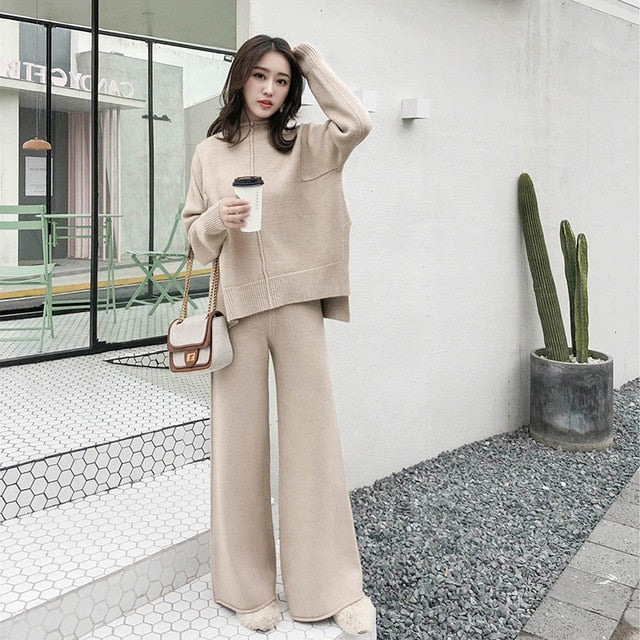 2 Piece Knitted Long Sleeve Set