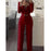 Two Piece Long Sleeve Single Breasted Crop Top and High Elastic Waist Pants