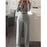 Two Piece Long Sleeve Single Breasted Crop Top and High Elastic Waist Pants