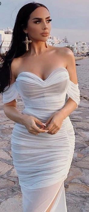 Double Mesh Sexy Long Party Dress