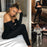 Sexy Ladies Long Sleeve Off Shoulder Bodycon Party Jumpsuit