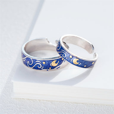 Moon Star Starry Night Ring Jewelry