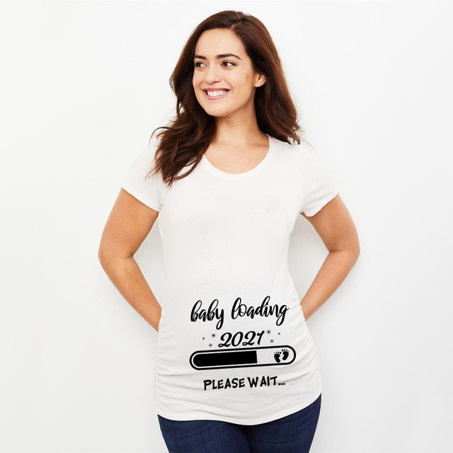 Baby Loading Printed Pregnant T Shirt
