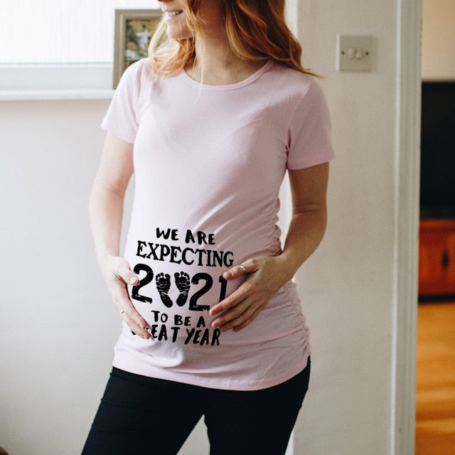 Baby Loading Printed Pregnant T Shirt