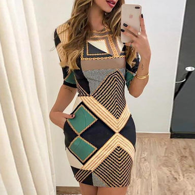 Elegant Dress Short-Sleeved Dress
