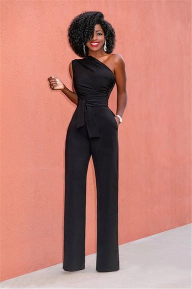 Sexy One Shoulder Romper Jumpsuits