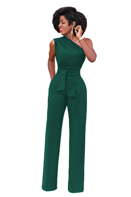 Sexy One Shoulder Romper Jumpsuits